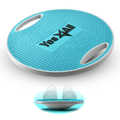 Yes4All Premium Wobble/Core Balance Board - 16.34 inch Round Balance Board for Standing Desk, Core Training, Home Gym Workout (Sky Blue)
