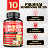 Satoomi 10in1 Mushroom Supplement Complex 5000 mg - 3 Month Supply - Lions Mane, Cordyceps, Reishi, Chaga - High Strength Nootropic Brain Supplements for Memory & Focus - Lions Mane Supplement