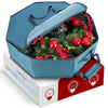 Hearth & Harbor Wreath Storage Container - Hard Shell Christmas Wreath Storage Bag With Interior Pockets, Dual Zipper And Handles - 30