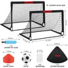 Kids Soccer Goals for Backyard Set - 2 of 4' x 3' Portable Soccer Goal Training Equipment, Pop Up Toddler Soccer Net with Soccer Ball, Soccer Set for Kids and Youth Games, Sports, Outdoor Play