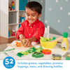 Melissa & Doug Slice and Toss Salad Play Set - 52 Wooden and Felt Pieces , Green - Pretend Food, Kitchen Accessories For Kids Ages 3+