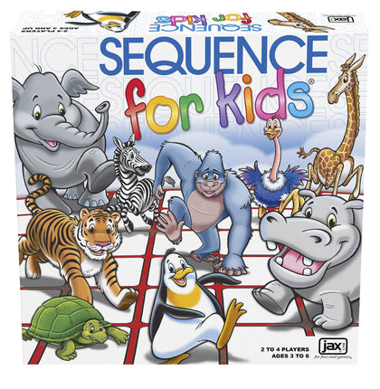 SEQUENCE for Kids -- The 'No Reading Required' Strategy Game by Jax, Multi Color, 11 inches (2-4 players)