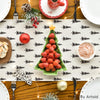 Artoid Mode Beige Xmas Tree Christmas Table Runner, Seasonal Winter Kitchen Dining Table Decoration for Home Party Decor 13x72 Inch