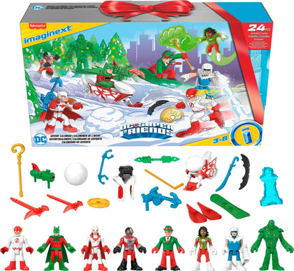 Fisher-Price Imaginext DC Super Friends Advent Calendar,Christmas Gift Of 24 Figures & Accessories For Preschool Kids Ages 3+ Years