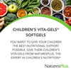 NaturesPlus Childrens Vita-Gels - 90 Easy to Swallow Softgels - Natural Orange Flavor - Childrens Multivitamin & Mineral Supplement for Health, Energy - Gluten-Free - 90 Servings