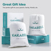 KAKABELL Pinch Pleat Goose Down Feathers Comforter Full/Queen Size All Season-Ultra Soft and Cozy Noiseless Duvet Insert with 100% Egyptian Cotton Cover,Fluffy Warm Comforter Insert(White,90
