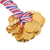 100 Packs Children's Gold Plastic Winner Medals Kids Golden Winner Awards Medals