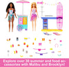 Barbie Dolls & Accessories Playset, Beach Boardwalk with Barbie Brooklyn & Malibu Dolls, Food Stand, Kiosk & 30+ Accessories