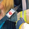 MediPal Medical Alert ID on Seatbelt Covers Shoulder Strap, w/Emergency Medical info for Autism Awareness, an Allergy ID, Seizure Alert, Diabetic ID, Dementia Product for Elderly + Medication List