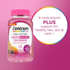 Centrum MultiGummies Multi+ Beauty Dual Action Multivitamin, Specially Designed with Biotin for Healthy Hair, Skin and Nails, Cherry/Berry/Orange Flavors - 100 Count