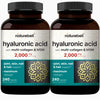 NatureBell 2 Pack Hyaluronic Acid Supplements 2000mg | 480 Total Capsules, with MSM & Multi Collagen - 3 in 1 Support - Skin Hydration, Joint Lubrication, Hair, and Eye Health