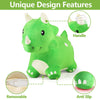 iPlay, iLearn Bouncy Pals Dinosaur Hopper Toy 2 Year Old Boy, Toddler Plush Bounce Animals, Ride on Bouncing Triceratops for Kids, Outdoor Hopping Horse Bouncer, Cool Birthday Gifts 3 5 6 Yr Girls