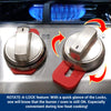 Vadiff Silicone Gas Stove Child Safety Knob Locks | Oven Knob Guard (5Pk)(Red)