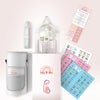 You & Me Pregnancy Water Bottle Tracker 64oz BPA Free -Weekly Stickers + Straw+ Storage Sleeve and Covered Straw Lid + BPA Free
