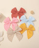 doboi 20PCS Fable Bows 4.5 Inch Hair Clips Baby Girls Cotton Linen Bows for Girls Solid Color Hair Accessories for Baby Toddlers Kids