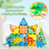 BENOKER Dinosaur Magnetic Tiles,Animals Magnet Building Blocks Toys Dino World,3D STEM Educational Magnet Tiles for Boys Girls Kids Age 3 4 5 6 7 8