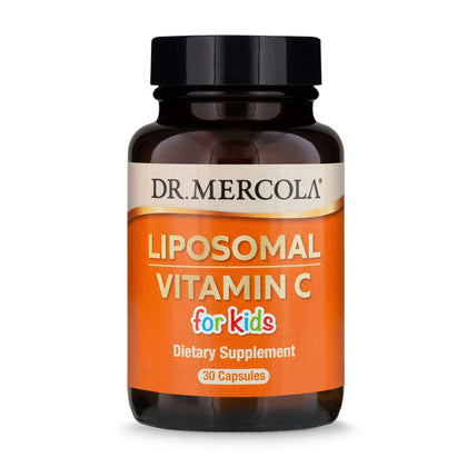 Dr. Mercola Liposomal Vitamin C for Kids, 30 Servings (30 Capsules), Dietary Supplement, Antioxidant Support, Non-GMO