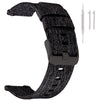 BEAFIRY Canvas Quick Release Watch Band 18mm Nylon Black Watch Strap for Men Sturdy Breathable Replacement Watchband for Women Black Buckle