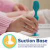 Dr. Talbot's Diaper Cream Brush for Babies - Diaper Rash Cream Applicator with Suction Base and Hygienic Case - Mini Size - Aqua Blue