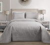 Linen Plus Collection 3 Pieces King/California King Over Size Embossed Coverlet Bedspread Set Solid Silver 118
