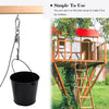FUQUN Treehouse Accessories for Kids,Pulley with Bucket Cable, Kids Playhouse Accessories, Pulleys for Kids, Pirate Ship Accessories Outdoor, Kids Playhouse Accessories, Bucket for Treehouse(Black)