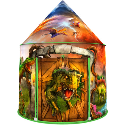 ImpiriLux Dinosaur Play Tent Playhouse for Boys and Girls | Exceptional Dinosaur Themed Pop Up Fort for Imaginative Indoor and Outdoor Games