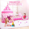 GeerWest 3PC Princess Tent for Girls with Kids Ball Pit and Crawl Tunnel for Toddlers, Pink Pop Up Playhouse Toys Indoor& Outdoor for Birthday Gifts