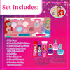 Disney Princess Train Case Girls Beauty Set, Kids Makeup Kit for Girls, Real Washable Toy Makeup Set, Play Makeup, Pretend Play, Party Favor, Birthday, Toys Ages 3 4 5 6 7 8 9 10 11 12