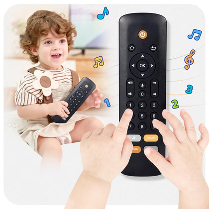 KIRALUMI Baby TV Remote Toy - Baby Early Learning Toys, Baby Musical Toys, Toddler Toys with Realistic Play, Lights, and Sounds - Boys Girls Toys Gift for 1 2 Year Old