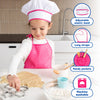 Kids Cooking and Baking Chef Set for Little Girls, Complete Cooking Sets, Toddler Dress Up & Pretend Play Dress Up Clothes for Little Girls, Kids Kitchen Toys 3-5 Years Old with Kids Aprons for Girls