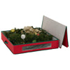 Household Essentials 30 inch Red Wreath Storage Container with Handles Green