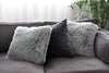 Uhomy 2 Packs Home Decorative Luxury Series Super Soft Faux Fur Throw Pillow Cover Cushion Case for Sofa or Bed Gray Ombre Fluffy Double Side, 18x18 Inch 45x45 Cm