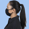 Gildan Adult Reusable 3-Layer Cotton Ear Loop Face Mask (24 Pack), Black (24 Pack), Adult: 6.5