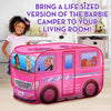 Barbie Camper Pop Up Play Tent - Large Princess Castle Tent for Girls | Folds for Easy Storage with Carrying Bag Included | Amazon Exclusive - Sunny Days Entertainment