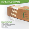 Updated 2.0 - Organic Bamboo Cotton Swabs - Value Pack of 500 - Eco-Friendly, Biodegradable - Vegan, Non Plastic Qtips- Kraft Paper Box (Drawer Box)