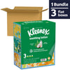 Kleenex Soothing Lotion Facial Tissues with Coconut Oil, 3 Flat Boxes, 120 Tissues per Box, 3-Ply (360 Total Tissues), Packaging May Vary