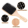 Hair Brush, Sosoon Boar Bristle Paddle Hairbrush for Long Short Thick Thin Curly Straight Wavy Dry Hair for Men Women Kids, No More Tangle, Giftbox & Tail Comb Included