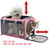 Adkyop Large cat carriers Dog soft-sided carriers Cat soft-sided carriers Cat carriers Dog carriers Cat travel carriers Dog travel bag Reptile carriers Squirrel carriers Guinea pig carrier(Large Pink)