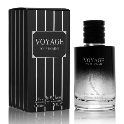 Voyage for Men Eau De Parfum - Sophisticated Male Fragrance Composition of bergamot, Pepper, Lavender, Star Anise & Nutmeg - Base of Peppery & Vanilla - Go-To Daily Scent - Elegant 100ml Bottle