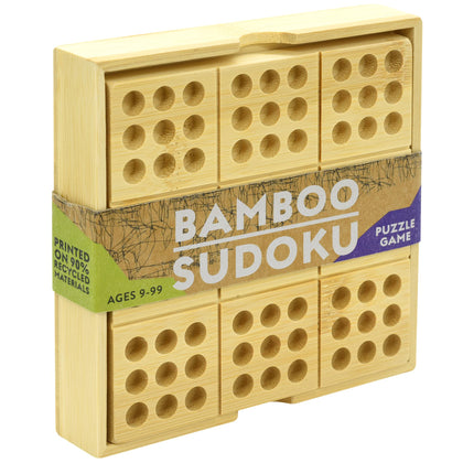 Project Genius Ecologicals Bamboo Sudoku, Eco Friendly Puzzles, Bamboo Puzzles, Includes Numbered pegs for Game Board and Sudoku Booklet with 30 Puzzles