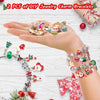 Howcow Christmas Advent Calendar Bracelets 2023, 24 Days Xmas Countdown Calendar with 2pcs DIY Charm Bracelets Kits, Christmas Gifts for Girls Kids Teens Adult Women