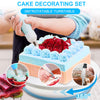 Cake Decorating Kit,132Pcs Cake Making Tools with Cake Turntable Stand,Icing Piping Nozzles,Russian Tulip Tips,Baking Decorations Supplies Set