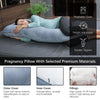 MOON PARK Pregnancy Pillows for Sleeping - U Shaped Full Body Maternity Pillow with Removable Cover - Support for Back, Legs, Belly, Hips - 57 Inch Pregnancy Pillow for Women - Grey