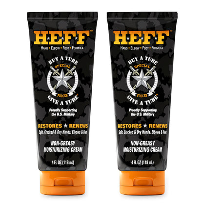 HEFF Hand Elbow Foot Formula Moisturizing Lotion, 4 oz., 2 Pack - For Dry, Flaky Skin, Paraben-Free, Dry Skin Relief, black