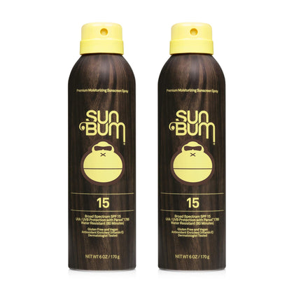 Sun Bum Sun Bum Original Spf 15 Sunscreen Spray Vegan and Reef Friendly (octinoxate & Oxybenzone Free) Broad Spectrum Moisturizing Uva/uvb Sunscreen With Vitamin E 2 Pack