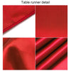 ANECO 4 Pack Satin Table Runner 12 x 108Inch Long Bright Silk and Smooth Fabric Party Table Runner for Wedding Banquet Party Decoration- Red