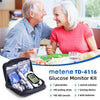 Metene TD-4116 Blood Glucose Monitor Kit, 100 Glucometer Strips, 100 Lancets, 1 Blood Sugar Monitor, Blood Sugar Test Kit with Control Solution, Lancing Device, No Coding, Large Display