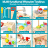 BAODLON Tool Kit for Kids, 36 Pcs Wooden Toddler Tools Set Include Tool Box, Montessori Stem Learning Educational Construction Toys for 2 3 4 5 Year Old Boys Girls, Christmas Birthday Gift for Kids
