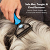 Freshly Bailey Dog and Cat Dematting Deshedding Brush Tool - Double Sided Undercoat Rake Shedding Comb Mat Remover Deshedder Safe Detangler for Matted Hair/Fur