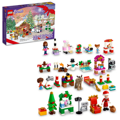 LEGO Friends 2022 Advent Calendar 41706 Building Toy Set; 24 Gifts and Holiday Toys, Including Santas Sleigh; for Kids, Boys and Girls, Ages 6+ (312 Pieces)